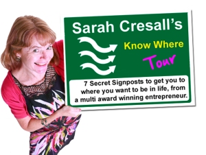 Sarah Cressall's  seven secrets signposts funder of The Creation Station 